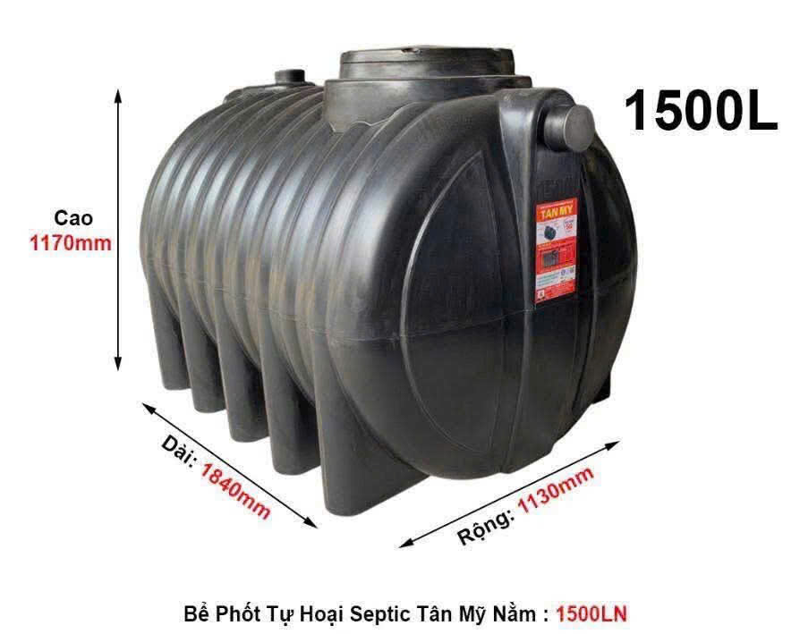 BỒN TỰ HOẠI SEPTIC TÂN MỸ 1500 LÍT NGANG